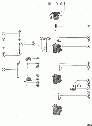 CARBURETOR LINKAGE AND CHOKE SOLENOID