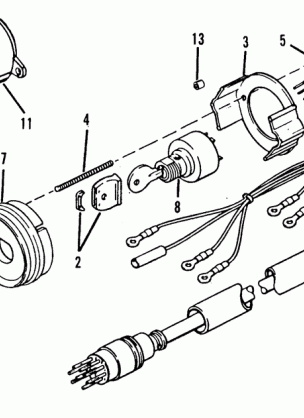 KEY SWITCH ASSEMBLY (COUNTER ROTATION ENGINES)