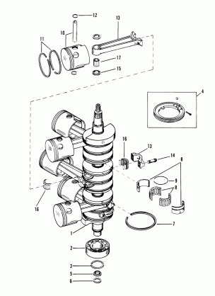 CRANKSHAFT PISTONS AND CONNECTING RODS