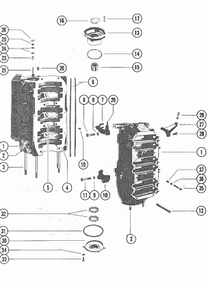 CYLINDER BLOCK AND END CAPS