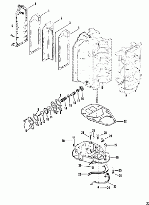 EXHAUST MANIFOLD AND EXHAUST PLATE