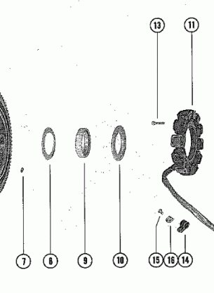 FLYWHEEL ASSEMBLY AND STATOR