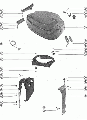 TOP COWL AND SUPPORT BRACKETS