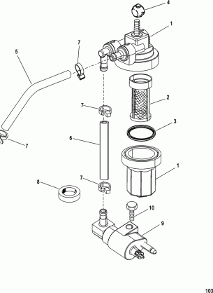 Fuel Filter Assembly(USA-1B153168 / BEL-0P360021 and Up)