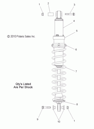 SUSPENSION SHOCK IFS - S17CFF5BSL / BEL (49SNOWSHOCKIFS7043614)