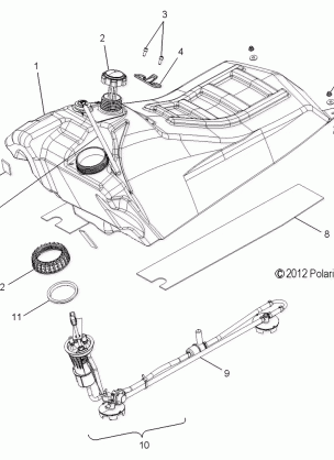 FUEL SYSTEM FUEL TANK ASM. - S17CBA6 / CBB6 ALL OPTIONS (49SNOWFUEL13INDY)