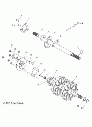 DRIVE TRAIN JACKSHAFT and DRIVESHAFT - S17CEE5BSL (49SNOWDRIVETRAIN14550)