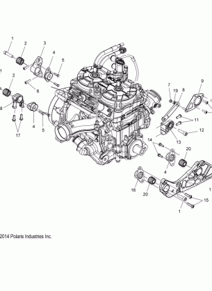 ENGINE MOUNTING - S17DCJ8PS ALL OPTIONS (49SNOWENGINEMOUNT158PROS)