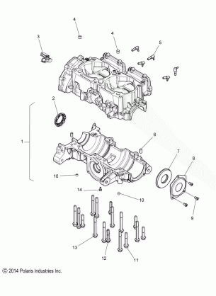 ENGINE CRANKCASE - S17DCL8PSA / PEL (49SNOWCRANKCASE158CH)