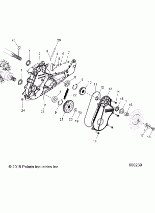 DRIVE TRAIN CHAINCASE - S17DCL8PSA / PEL (600239)