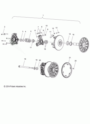 DRIVE TRAIN CLUTCH PRIMARY - S17DCL8PSA / PEL (49SNOWDRIVECLUTCH15PROS)