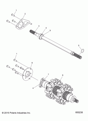 DRIVE TRAIN JACKSHAFT and DRIVESHAFT - S17DCL8PSA / PEL (600238)