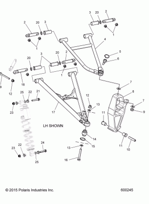 SUSPENSION CONTROL ARMS and SPINDLE - S17DCL8PSA / PEL (600245)