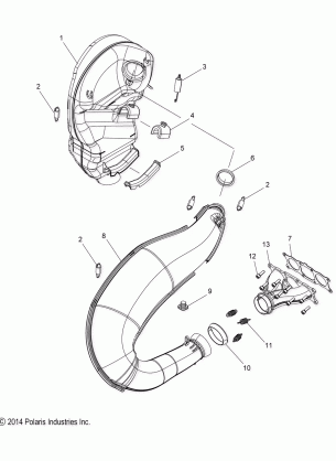 ENGINE EXHAUST - S17DCL8PSA / PEL (49SNOWEXHAUST15PROS)