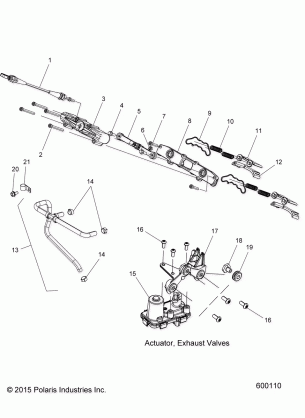 ENGINE EXHAUST VALVE ASM. - S17DCL8PSA / PEL (600313)