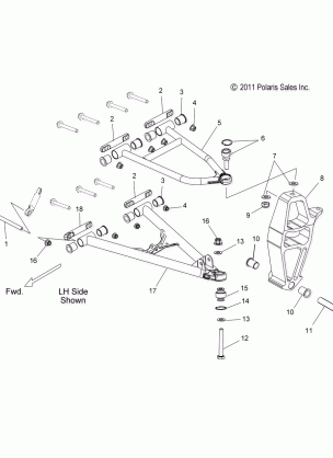 SUSPENSION CONTROL ARMS and SPINDLE - S17CEA5BSA / BSL (49SNOWSUSPFRT12800SB)