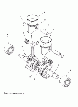 ENGINE PISTON and CRANKSHAFT - S17DDE8PSL / PEL (49SNOWPISTONCRANKSHAFT158CH)