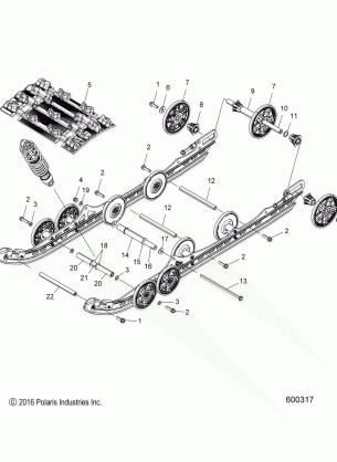 SUSPENSION REAR and TRACK - S17DDE8PSL / PEL (600317)