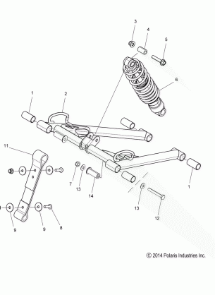 SUSPENSION TORQUE ARM FRONT - S17DDE8PSL / PEL (49SNOWFTA15PROS)