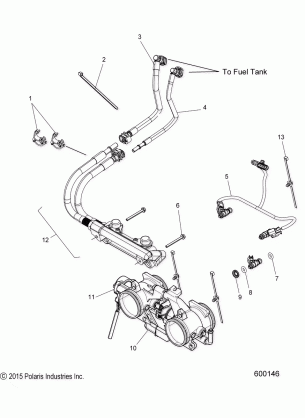 FUEL SYSTEM RAIL LINES and THROTTLE BODY - S17DDH6 ALL OPTIONS (600146)