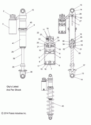 SUSPENSION SHOCK IFS (7044120) - S17DDH6 (49SNOWSHOCKIFS7044120)