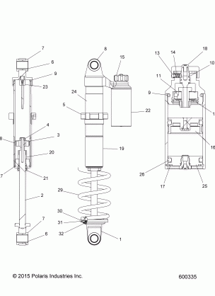 SUSPENSION SHOCK REAR TRACK (7044566) - S17DDH6 (600335)