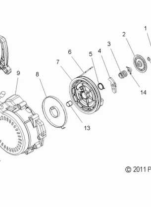 ENGINE RECOIL STARTER - S17DDJ6PEM (49SNOWRECOIL12SB)