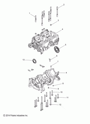 ENGINE CRANKCASE - S17DDJ6PEM (49SNOWCRANKCASE156LE)