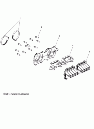 ENGINE REED VALVE and THROTTLE BODY ADAPTOR - S17DDJ6PEM (49SNOWCARBURETOR15600AS)