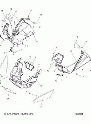 BODY FENDERS AND NOSEPAN ASM. - S17DDJ6PEM (600084)