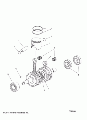 ENGINE PISTON and CRANKSHAFT - S17EEF6PSL / PEL (600080)