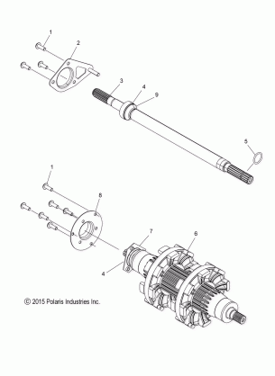 DRIVE TRAIN JACKSHAFT and DRIVESHAFT - S17EEF6PSL / PEL (49SNOWDRIVETRAIN16PROS)