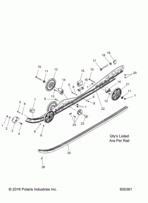 SUSPENSION RAIL MOUNTING - S17EEF6PSL / PEL (600361)