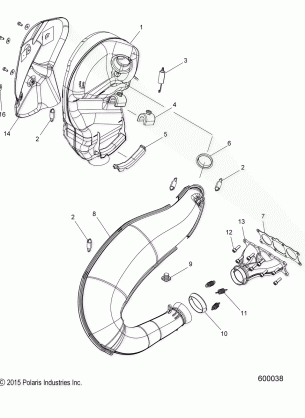 ENGINE EXHAUST - S17EEF6PSL / PEL (600038)