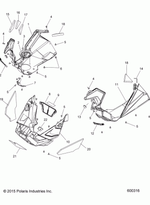 BODY FENDERS AND NOSEPAN ASM. - S17EEF6PSL / PEL (600316)