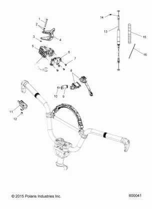 ENGINE THROTTLE CONTROL ASM. - S17EFK6 ALL OPTIONS (49SNOWTHROTTLE13RMK)