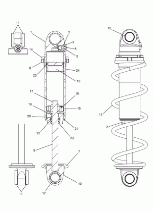 SUSPENSION SHOCK FRONT TRACK - S17EFK6 (600054)