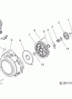 ENGINE RECOIL STARTER - S17EFN8 / EFT8 ALL OPTIONS (49SNOWRECOIL12800RMK)