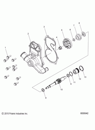 ENGINE WATER PUMP - S17EFN8 / EFT8 ALL OPTIONS (600042)