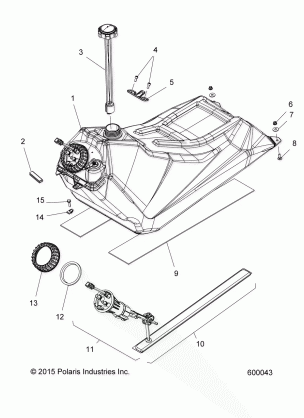 FUEL SYSTEM FUEL TANK ASM. - S17EFN8 / EFT8 ALL OPTIONS (600043)