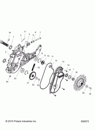 DRIVE TRAIN CHAINCASE - S17EFN8 / EFT8 ALL OPTIONS (600072)