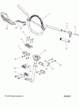 STEERING HANDLEBAR MOUNTING - S17EFN8 / EFT8 ALL OPTIONS (600026)