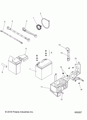 ELECTRICAL BATTERY and CABLES - S17EFN8 / EFT8 ELECTRIC START (600267)