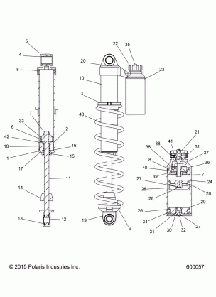 SUSPENSION SHOCK IFS W / RESERVOIR - S17EHP8P ALL OPTIONS (600057)