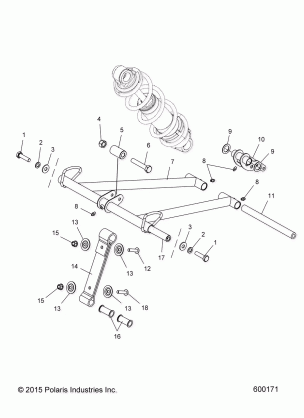 SUSPENSION TORQUE ARM FRONT - S17EFK8 / EFM8 / EFP8 ALL OPTIONS (600171)