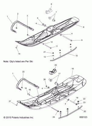 STEERING SKI ASM. - S17SJA5B ALL OPTIONS (600123)