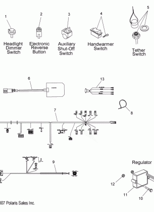 ELECTRICAL  SWITCHES and COMPONENTS - S08MX6FS / FE (49SNOWELECT08600RR)