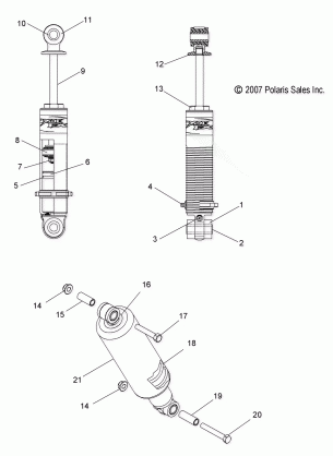 SUSPENSION SHOCK FRONT TRACK (7043244) - S08PB8ES / EE (49SNOWSHOCKFRONT7043244IQ)