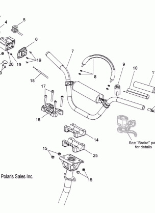 HANDLEBAR MOUNTING and CONTROLS (SPECIAL 08 BUILD) - S08PG8ES (49SNOWHANDLEBAR08800RMK)