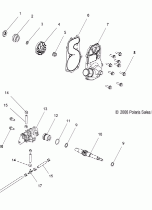 ENGINE WATER PUMP and OIL PUMP - S08PG8ES / EE / PH8ES / EE (49SNOWWATEROILPUMPCLEAN)